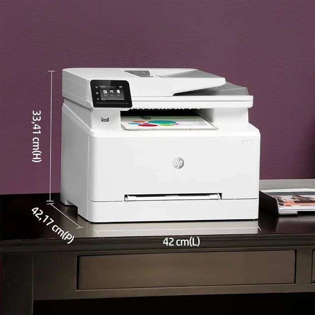 پرینتر اچ ‌پی رنگی چهار کاره با چاپ لیزری مدل Color LaserJet Pro MFP M283fdw، سایز چاپ A4، 101704307