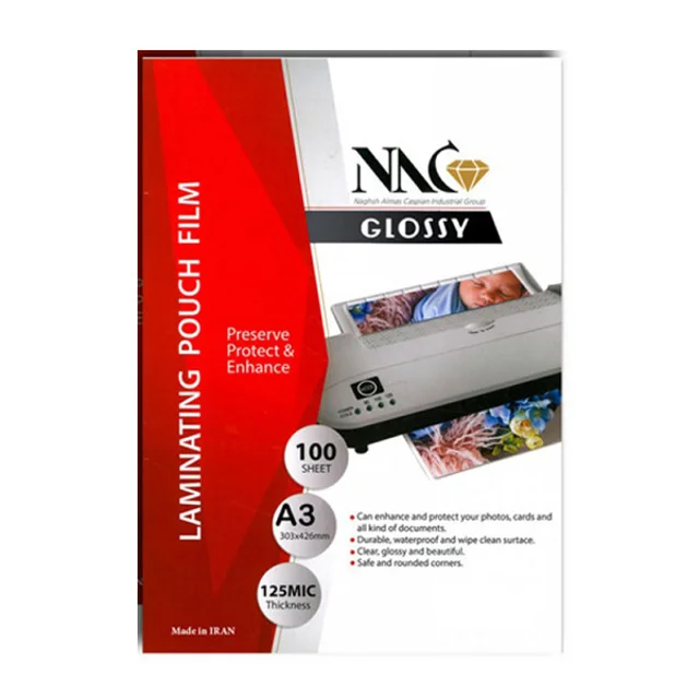 طلق پرس مدل NAC-A3 براق سایز A3 بسته 100 عددی 101730568