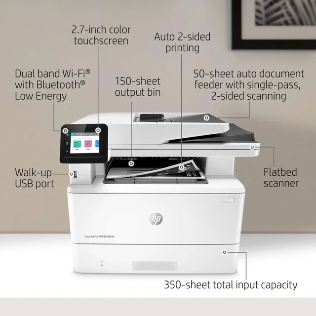 پرینتر اچ پی تک رنگ چهار کاره با چاپ لیزری مدل LaserJet Pro MFP M428fdw، سایز چاپ A4، قابل 101705276