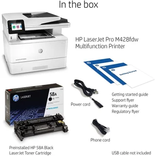 پرینتر اچ پی تک رنگ چهار کاره با چاپ لیزری مدل LaserJet Pro MFP M428fdw، سایز چاپ A4، قابل 101705278