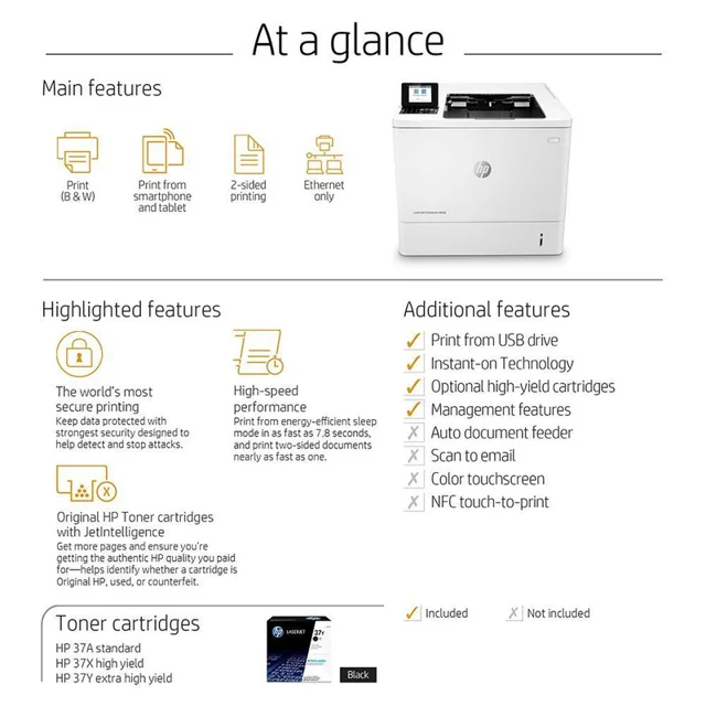 پرینتر لیزری اچ پی مدل LaserJet Enterprise M608dn 101704020